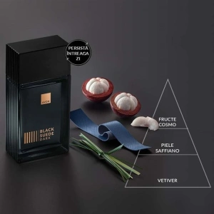 Apă de toaletă Avon Black Suede Dark pentru bărbați 100 ml - parfum lemnos-pielos cu note de cardamom, piele saffiano și vetiver, pentru bărbatul elegant și sigur pe sine - Img 3