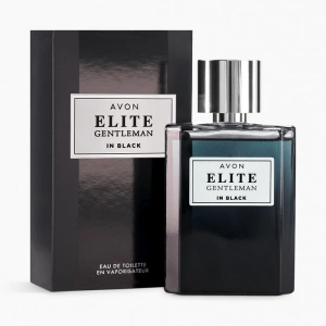 Apă de toaletă Avon Elite Gentleman In Black 75 ml - oriental-lemnoasă pentru bărbați, cu note de piper negru, vanilie și lemn de cedru, perfectă pentru seară și ocazii speciale