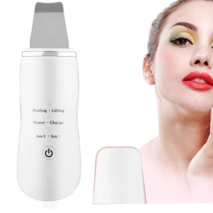 Aparat ultrasonic de curatare faciala si masaj relaxant/antiaging cu ultrasunete - Alb - Img 4