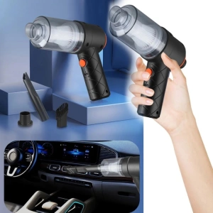 Aspirator auto, portabil, 2 in 1, aspirare si suflare, tip pistol, putere aspirare 5500 Pa, incarcare USB, negru - Img 7