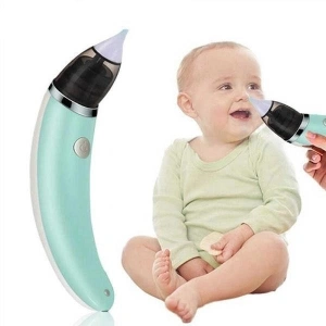 Aspirator nazal electric pentru bebelusi,capat din silicon si cablu de incarcare inclus - Verde - Img 5