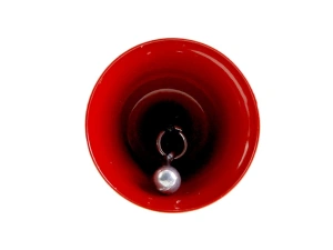 Breloc clopotel „Ring for Sex” rosu cu inel si lant, accesoriu distractiv sonor, inaltime 6.5 cm - Img 5