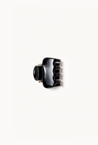 Clema par mini neagra 2 cm plastic cu arc metalic accesoriu elegant 1 bucata - Img 5