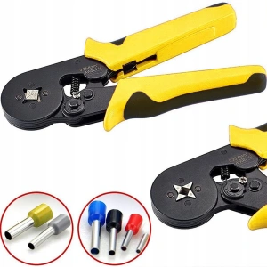 Cleste profesional pentru sertizare conectori electrici tip tub capat AWG 0.25-10 mm², manere ergonomice antialunecare - Img 6