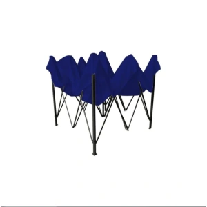 Cort Pavilion 3x3m Albastru Pliabil Cadru Metal pentru Curte, Gradina, Evenimente - Img 2