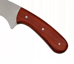 Cutit tip maceta, de vanatoare, maner ergonomic, otel inoxidabil/lemn, 51 cm, husa inclusa - Img 4