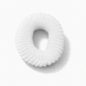 Elastice albe pentru par, set 10 buc, diametru 2.5 cm, model spiralat flexibil, accesorii fara urme pentru prinderea confortabila a parului - Img 3