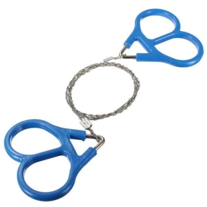 Fierastrau portabil din sarma otel pentru camping si supravietuire, lungime 70 cm, manere ergonomice plastic - Img 2