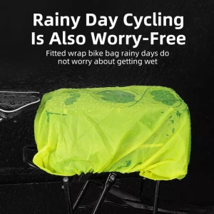 Geanta pentru bicicleta, 4l, husa impermeabila, 30 x 17 x 12 cm, negru - Img 4