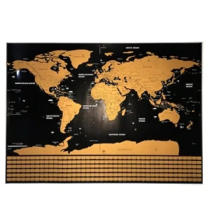 Harta razuibila a lumii pentru copii si pasionati de calatorii,82x59 cm - Multicolor - Img 1