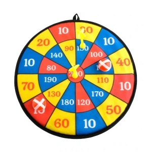 Joc de darts pentru copii cu 2 sageti si 2 mingi,material velcro,diametru 36 cm - Multicolor - Img 2