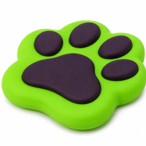 Jucarie antistres squishy, in forma de labuta de pisica, revenire lenta, pentru relaxare, 7.5 x 5.5 cm, verde/negru - Img 6