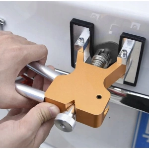 Kit profesional pentru reparatii caroserie auto cu ventuze, 18 adaptoare, pentru eliminarea deformarilor caroseriei, 18.5x12x8 cm - Img 3