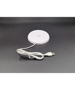 Lampa de masa LED RGB alba cu control tactil, baterie reincarcabila, 8 culori + 18 LED alb cald, IP44, incarcare USB, autonomie pana la 16 ore - Img 2