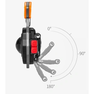 Lanterna multifunctionala, pentru camping, breloc, fluier, bricheta, surubelnita, desfacator sticle, reincarcabila USB-C, aluminiu/ABS, portocaliu - Img 12