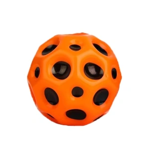 Minge antistres, saltareata, jucarie pentru copii, poliuretan, diametru 6.6 cm, elastica, portocaliu - Img 3