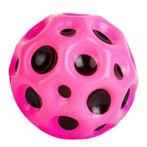 Minge antistres, saltareata, poliuretan, jucarie pentru copii, 6.6 cm, elastica, rezistenta, roz - Img 1