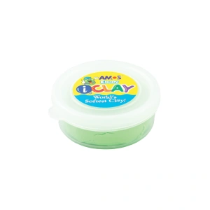 Plastilina elastica pentru modelare, culoare neon intensa, uscare fara crapare, 18 g, verde neon - Img 3