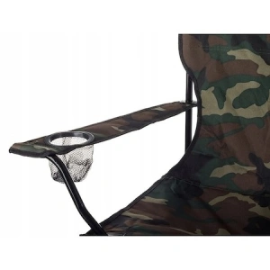 Scaun pliabil pentru camping,pescuit,din metal,sarcina maxima 120 kg - Camuflaj - Img 4