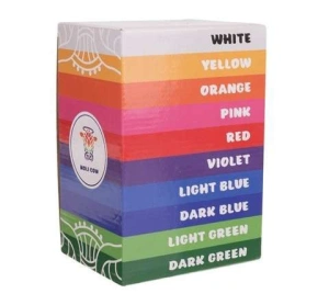 Set 10 pachete de pudra colorata,100 gr,pentru copii,non toxica,cantitate pachet 1kg - Multicolor - Img 2
