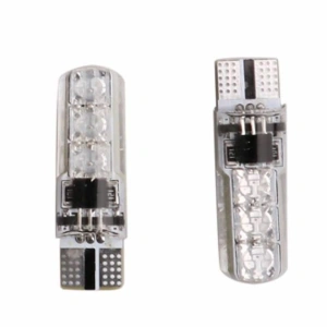 Set 2 becuri auto, LED, T10, RGB, 12V, telecomanda inclusa