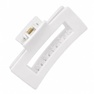 Set 2 clame par, culori variate 10.3 x 5 cm, selectate aleatoriu, clesti lati din plastic rigid cu dinti curbati si arc metalic, pentru par lung, gros si voluminos - Img 4