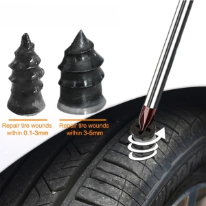 Set 20 dopuri, stifturi vulcanizare pentru anvelope, pana de cauciuc, 2 dimensiuni, 1.2x0.6 cm si 1.2x0.4 cm - Img 3