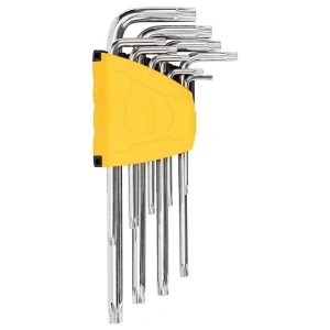 Set 9 chei torx, crom vanadiu, T10-T50, argintiu
