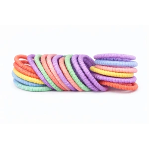 Set accesorii par 26 elastice, 20 elastice spiralate, 20 elastice 2 cm, 5 cleme steluta 0.8 cm, multicolor, cutie organizator - Img 7