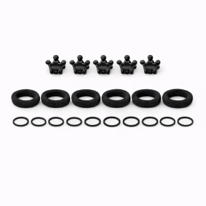 Set accesorii par negre, 26 elastice textile, 40 elastice cauciuc si 5 cleme mini, organizator compartimentat - Img 3