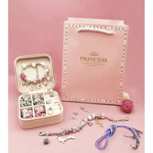 Set de artizanat, confectionare bijuterii de mana handmade pentru copii, 69 piese - Multicolor - Img 5