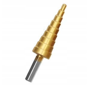 Set de burghie conice, 3 bucati, dimensiuni diferite, otel HSS cu acoperire din titan - precizie, durabilitate si performanta profesionala - Img 5