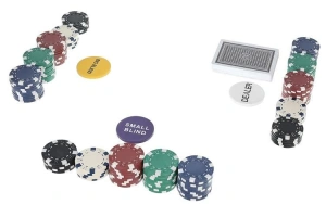 Set de poker cu 300 jetoane,trusa depozitare din aluminiu - Multicolor - Img 5