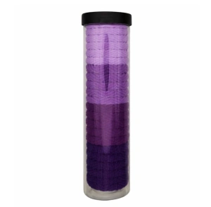 Set elastice par textile 20 piese diametru 4.5 cm nuante mov cu cutie depozitare pentru prindere par copii si adulti - Img 1