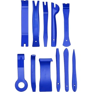Set profesional 11 chei extractoare pentru demontarea tapiteriei auto si a radioului, material plastic rezistent, 11 piese, culoare albastra - Img 8