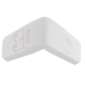 Siguranta pentru copii, sistem blocare unghiular, adeziv, pentru sertare si dulapuri, din plastic, alb, 7x7x4 cm