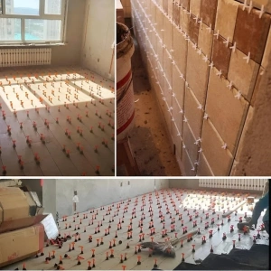 Sistem de nivelare pentru placi ceramice, set complet 152 piese, tije refolosibile, distante 1-3 mm, 2 chei incluse, ideal pentru gresie, faianta si piatra naturala - Img 3