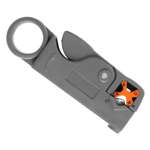 Stripper cablu coaxial Dodaco, dezizolator reglabil 4/6/8/12 mm, gri, 10x3x2 cm - Img 3