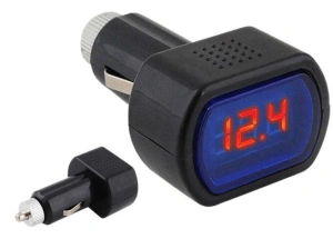 Tester digital pentru baterie auto 12V si 24V, afisaj LED, monitorizare tensiune prin priza bricheta, 7 x 3.9 x 2.7 cm - Img 8