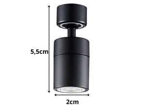 Aerator rotativ reglabil pentru robinet, universal, cap pivotant 360°, economisire apa, pentru bucatarie si baie - Img 3