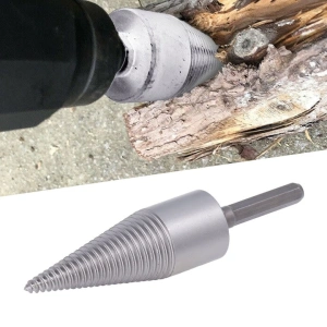 Burghiu pentru despicat lemn, diametru 32 mm, pentru bormasina cu impact - Img 4