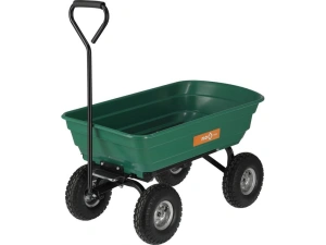 Carucior basculabil de curte, gradina, volum cuva 75l, cadru metalic si cuva din material rezistent, sarcina maxima 200 kg - Img 1