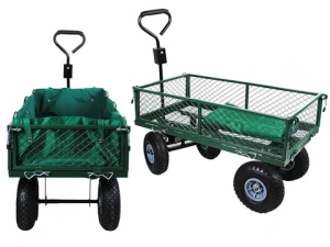 Carucior de gradina cu laterale rabatabile sarcina max 250 kg + husa textil - Img 2