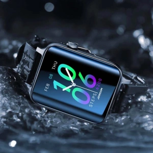 Ceas smartwatch, ecran 1.85", rezistenta la apa IP68, monitorizare parametrii vitali, baterie 300 mAh, negru - Img 4