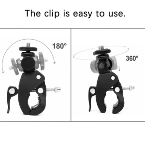 Clema de fixare si prindere cu filet universal 1/4 pentru camere foto,gopro,atasare pe ghidon bicicleta - Img 5