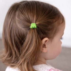 Clema par mini verde 1 cm, model clasic, accesoriu prindere pentru fete si femei - Img 3