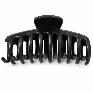 Cleste de par negru 10.9 x 4.5 cm, plastic rigid cu dinti curbati, accesoriu rezistent pentru fixarea parului lung si voluminos - Img 3