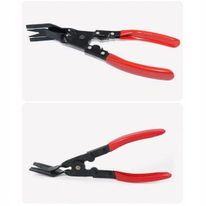 Cleste profesional pentru demontare clipsuri auto, pini si cleme tapiterie, extractor pentru ornamente si benzi decorative, otel calit, manere ergonomice - Img 4