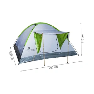 Cort turistic camping,impermeabil,2-4 persoane,200x200x110 cm - Multicolor - Img 3