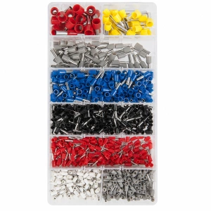 Cutie cu 1800 conectori electrici tip tub capat izolati pentru cabluri multifilare AWG 0.5-10 mm², organizator compartimentat - Img 5